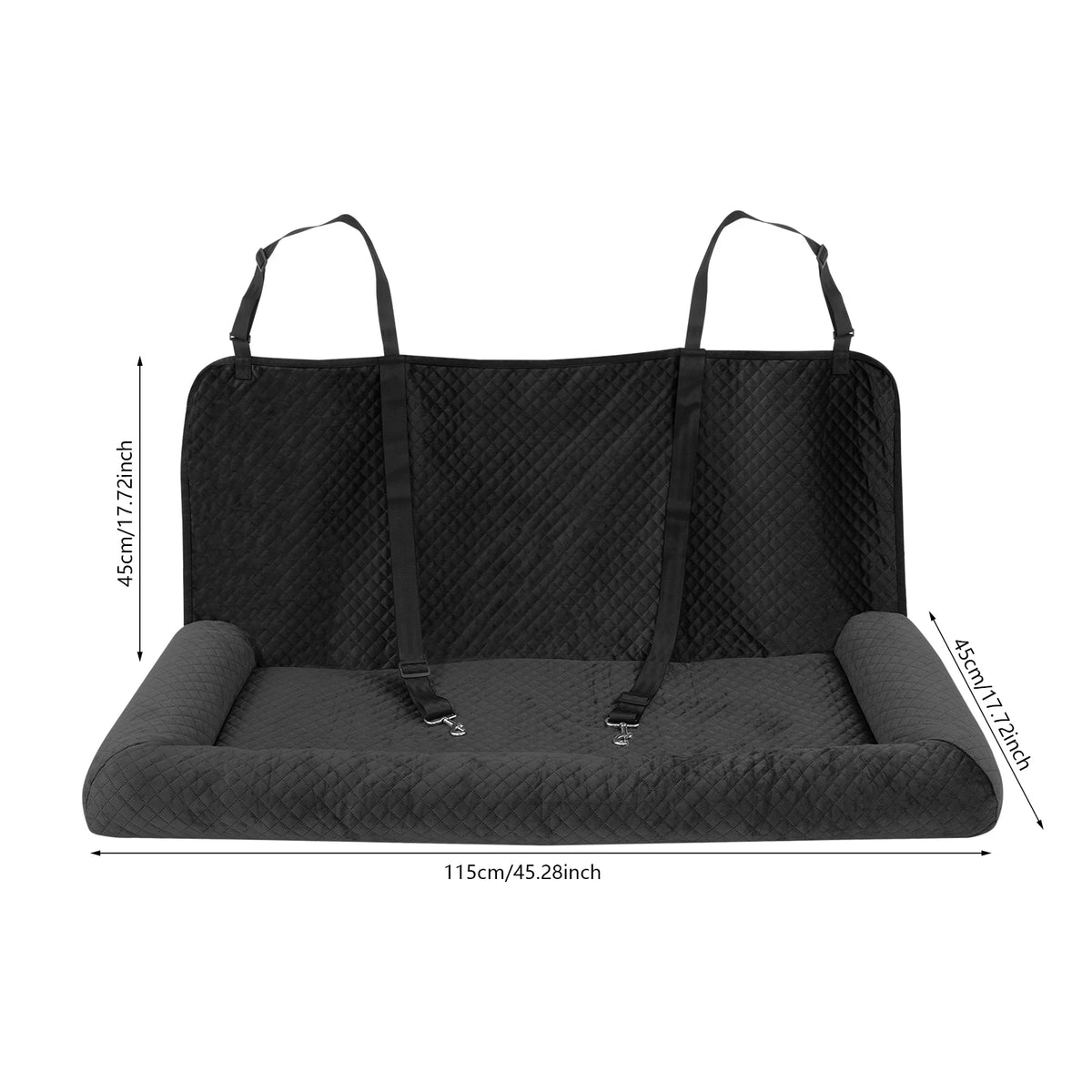 Bymaocar Dog Car Seat Bed With Safety Tethers For Travel