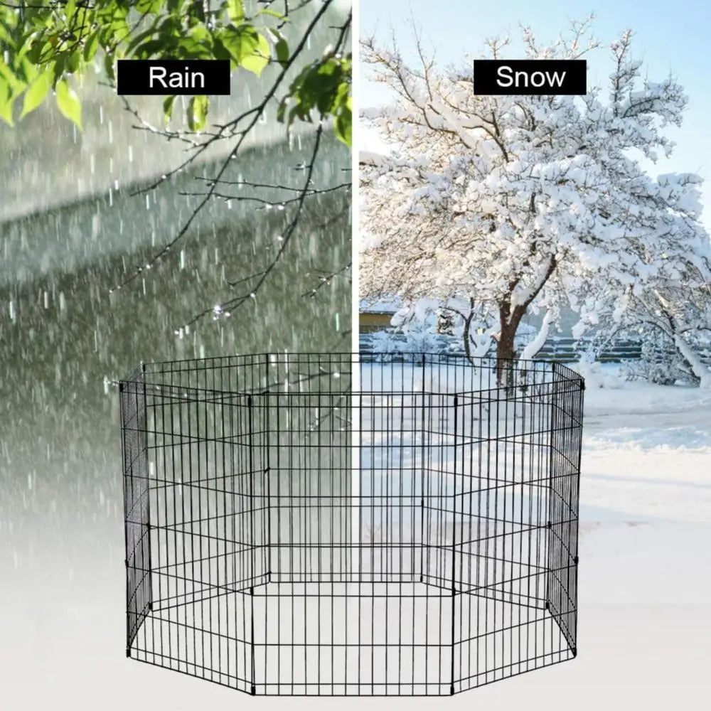 Portable Metal Dog Playpen With Door For Indoor Outdoor Exercise