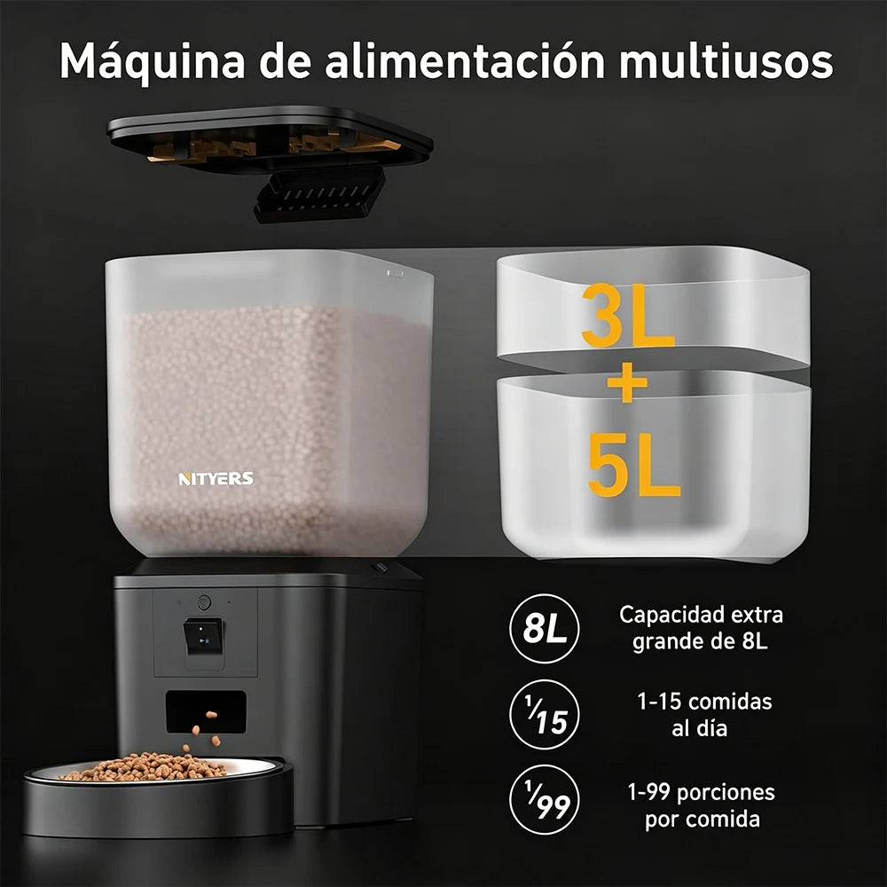 Nityers Smart Automatic Cat Feeder With Night Vision Camera