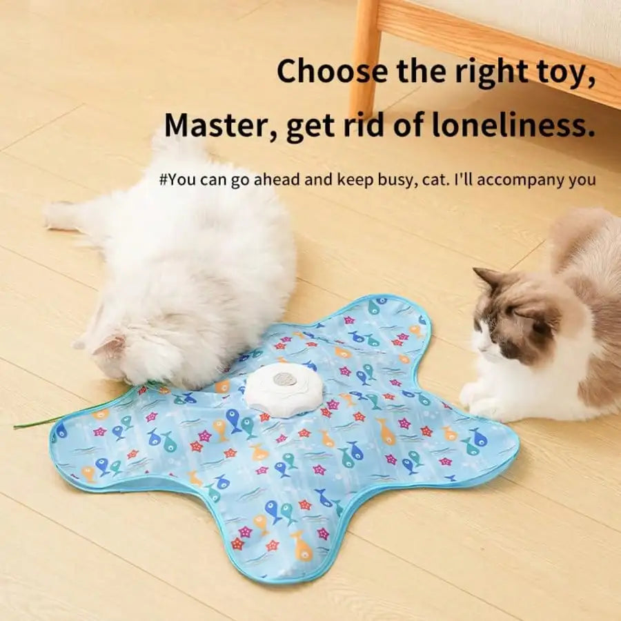 Automatic Rechargeable Interactive Cat Toy With Moving Feathers