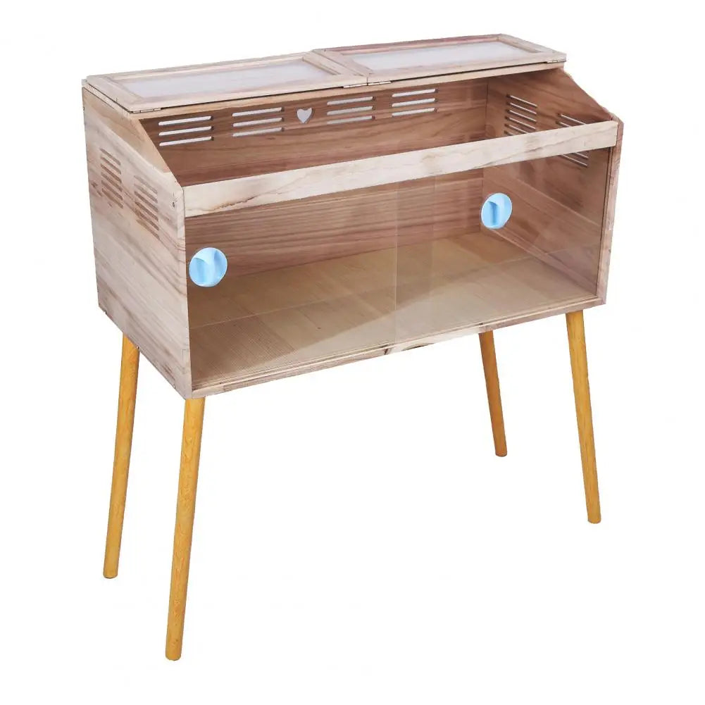 Wooden Hamster Cage With Legs And Lockable Ventilated Design