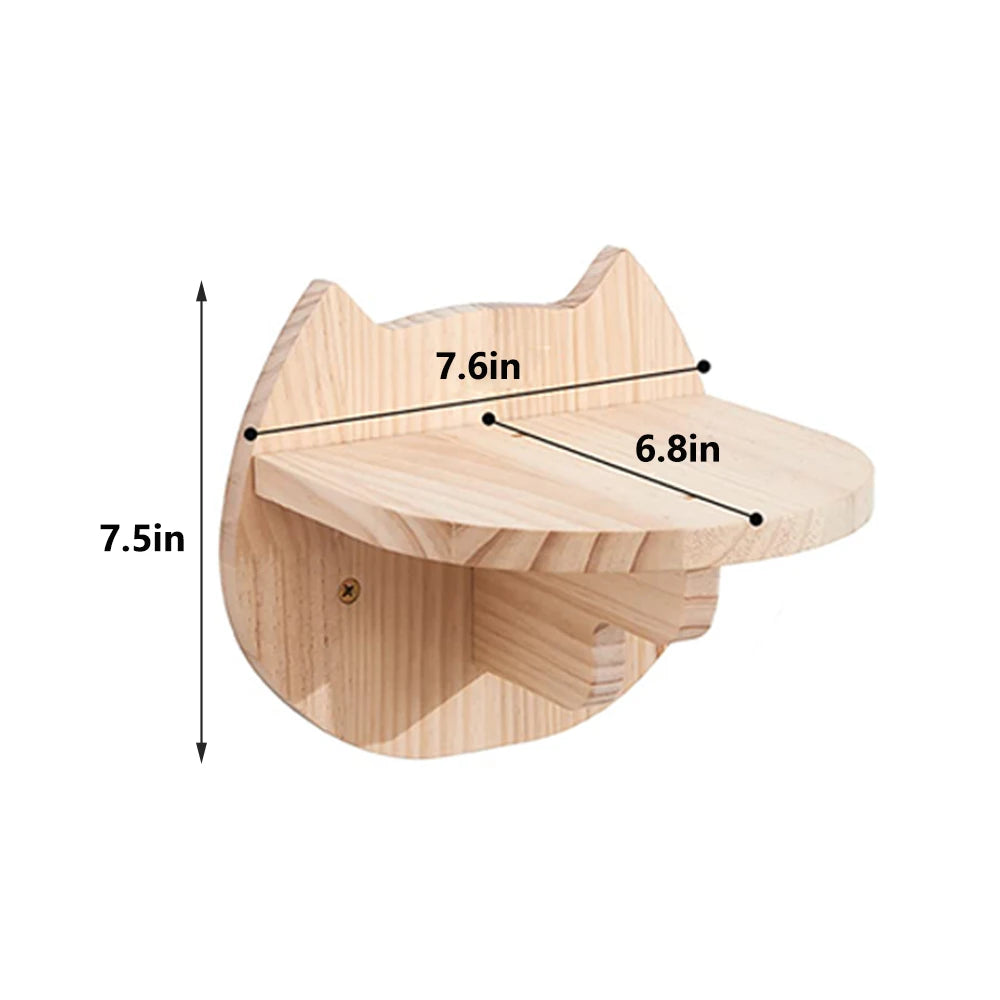 CWV Wall Mounted Cat Shelves Set With Moon Star Perch