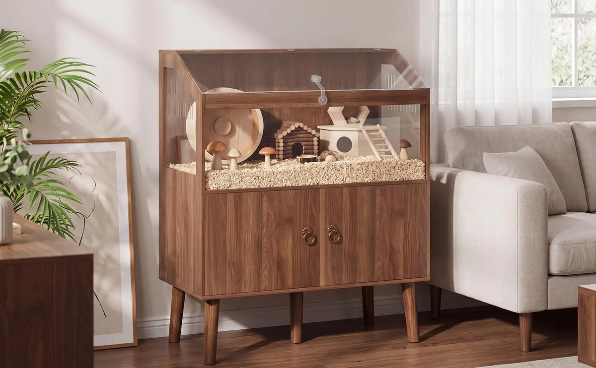 Premium Wooden Pet Enclosure Cabinet Housing For Hamsters