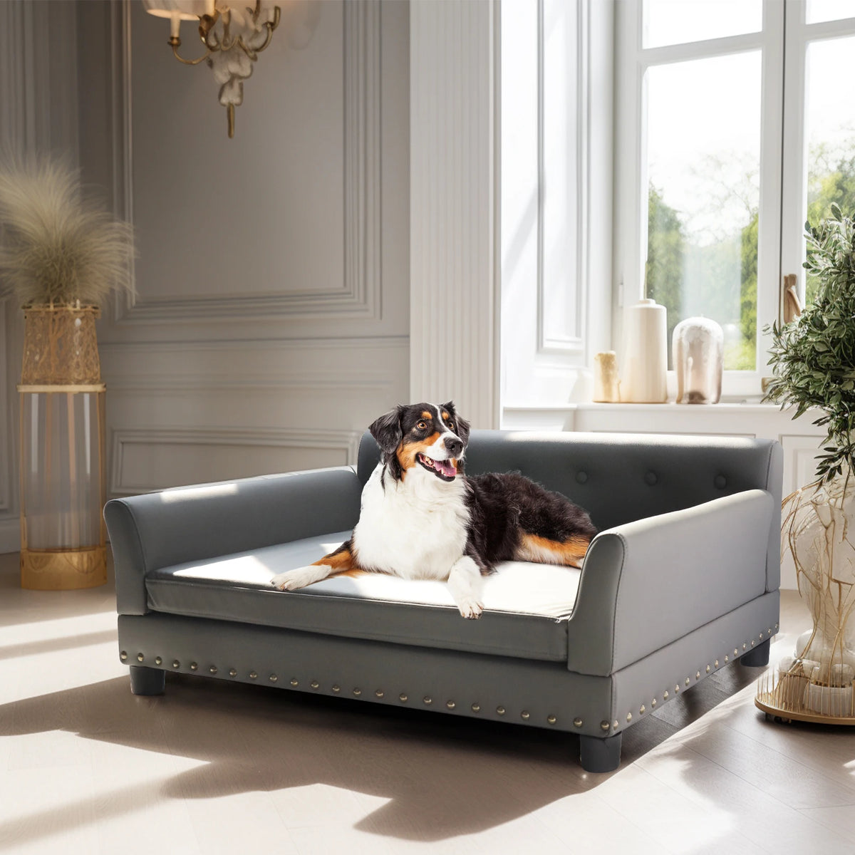BINGOPAW Elevated Dog Sofa Bed With Removable Cushion