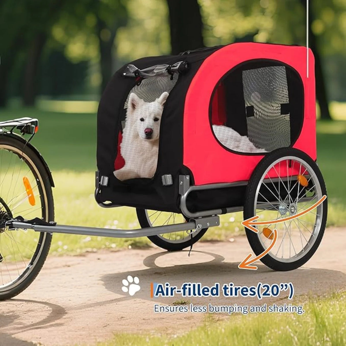 Universal Dog Bike Trailer and Jogger Carrier for Large Dogs