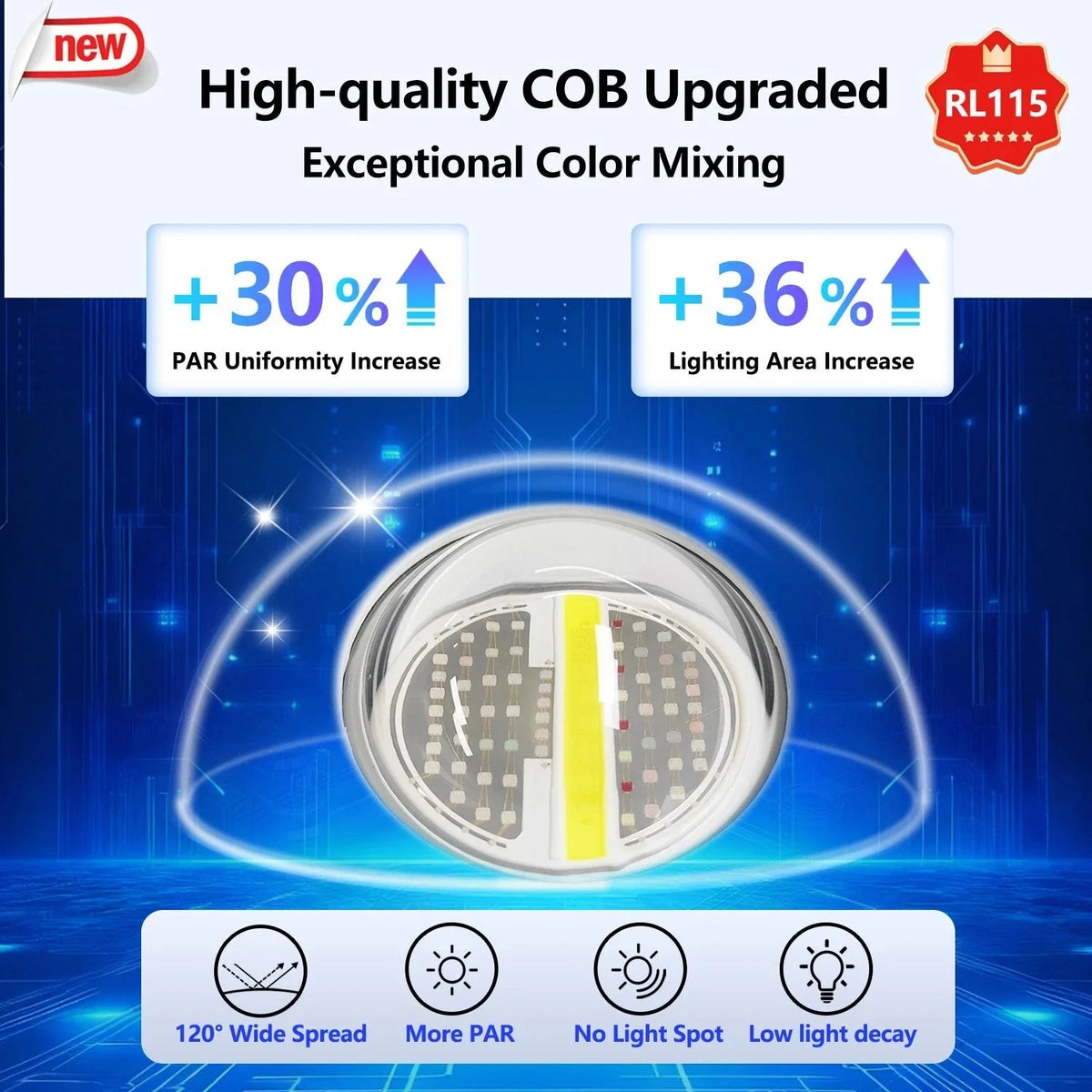 PopBloom WiFi Reef LED Aquarium Light for Marine Coral Tanks