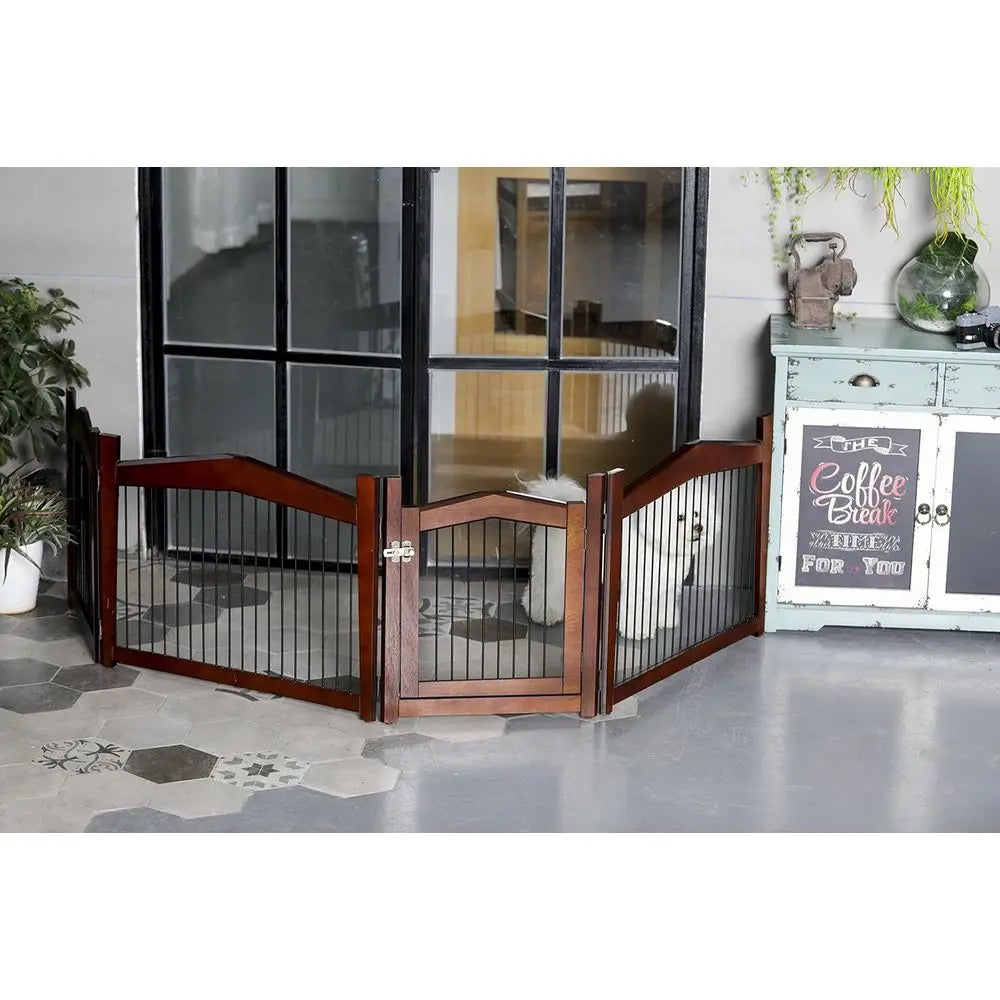 Convertible Wooden Pet Crate And Gate For Flexible Home Use