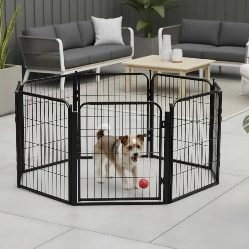 Portable Metal Dog Playpen With Case For Indoor Outdoor Use