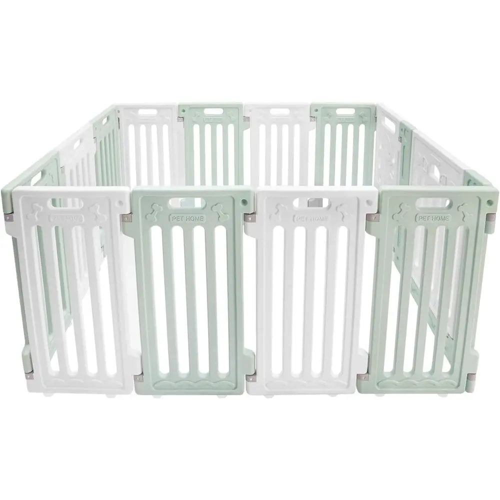Foldable Plastic Dog Playpen with Door for Indoor Puppy Safety