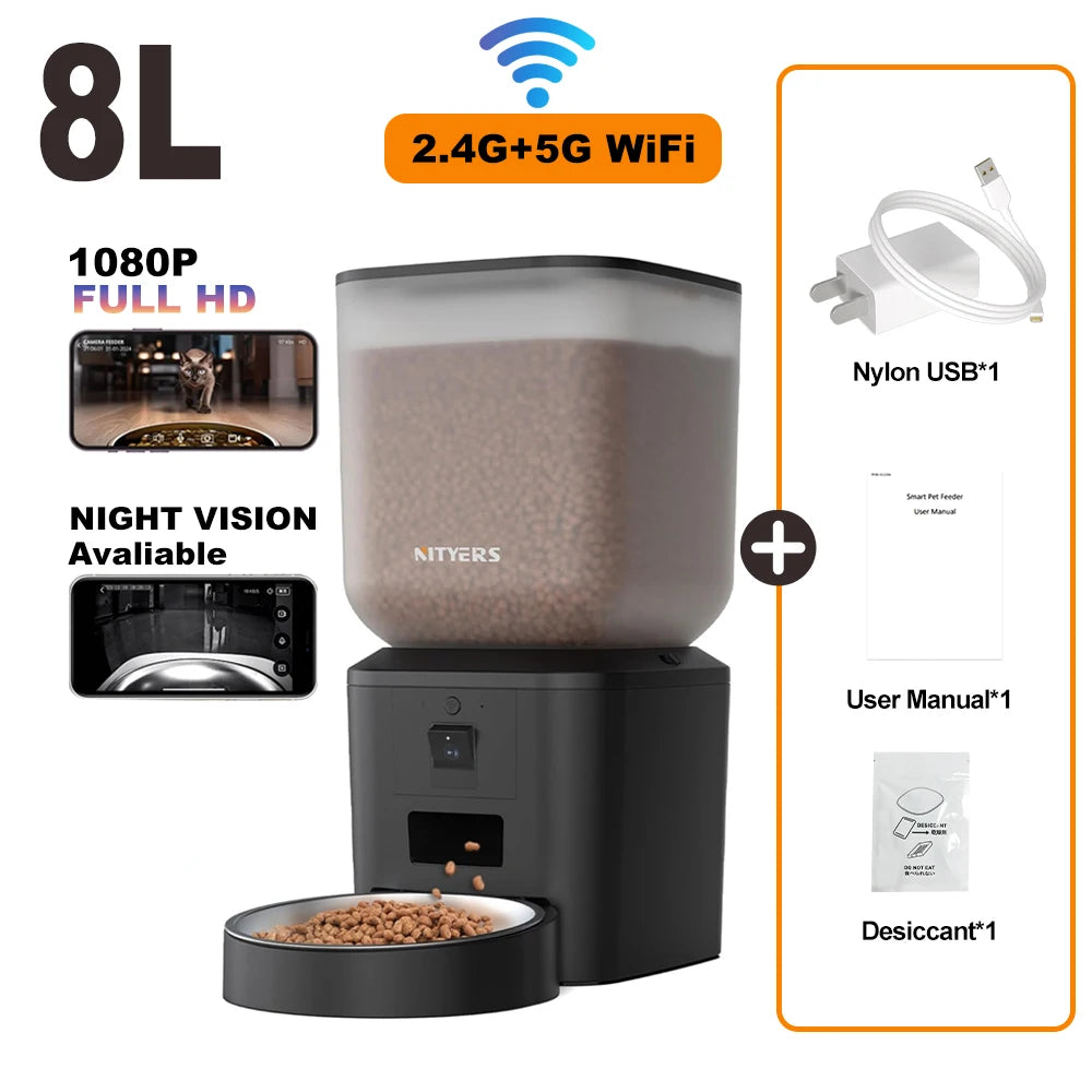 Nityers Smart Automatic Cat Feeder With Night Vision Camera