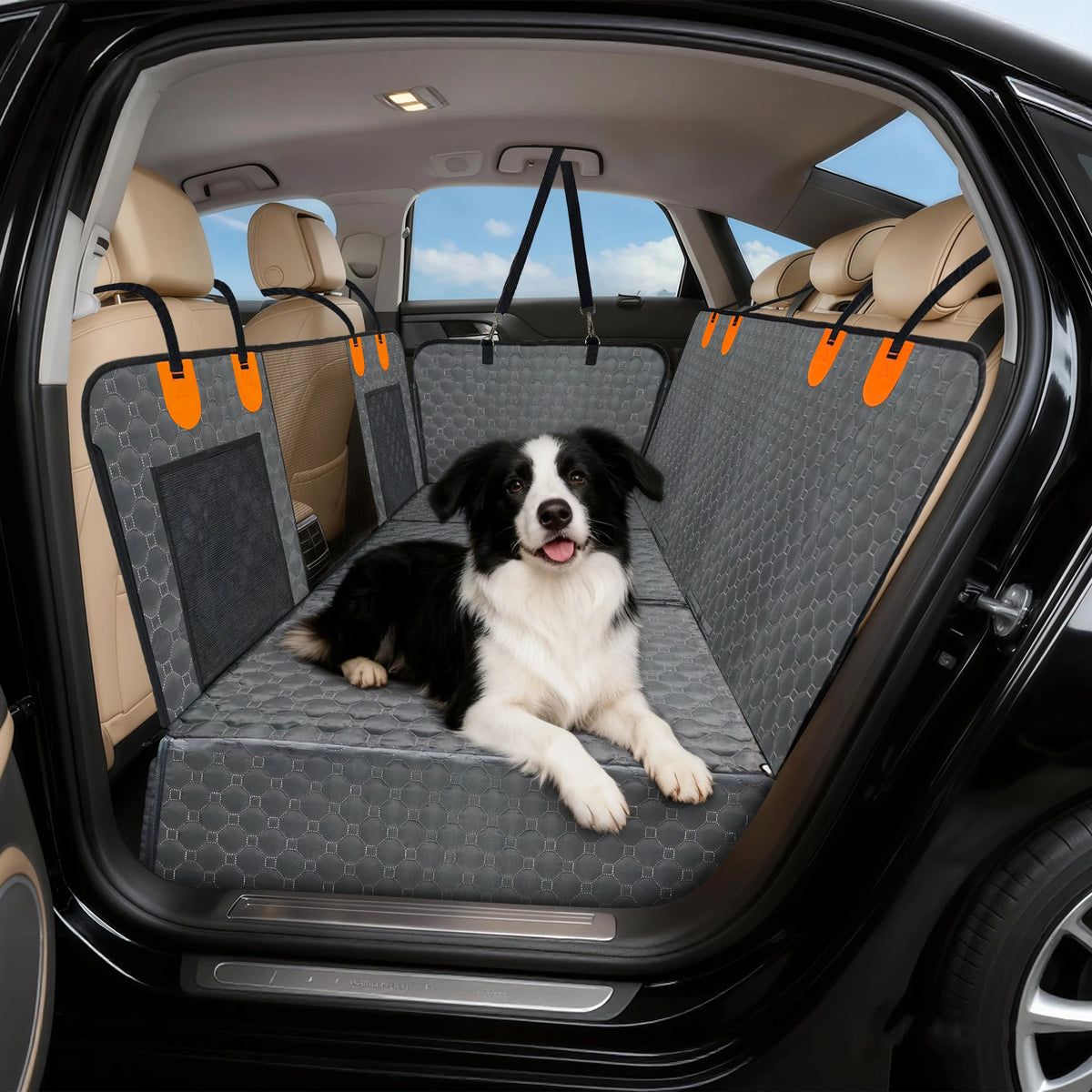 Hard Bottom Dog Car Seat Extender And Waterproof Hammock Cover