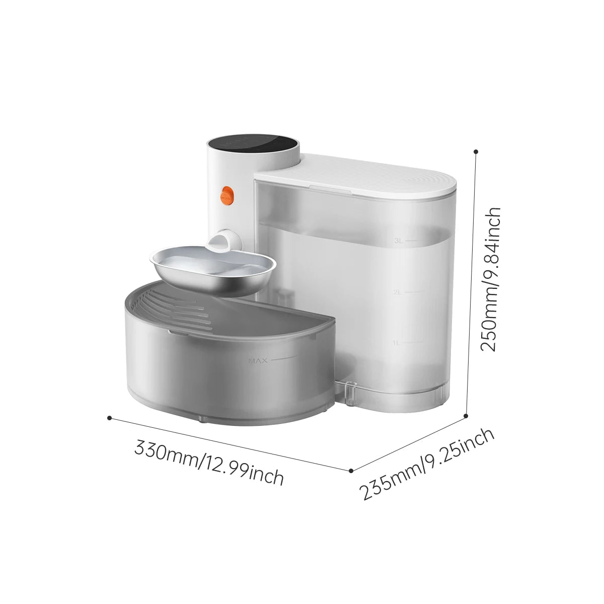 Booteely Automatic Stainless Steel Smart Dog Drinking Bowl
