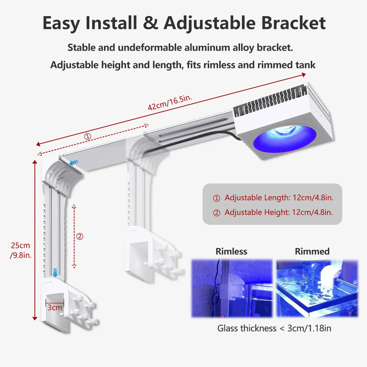 PopBloom WiFi Full Spectrum LED Light for Saltwater Reef Aquariums