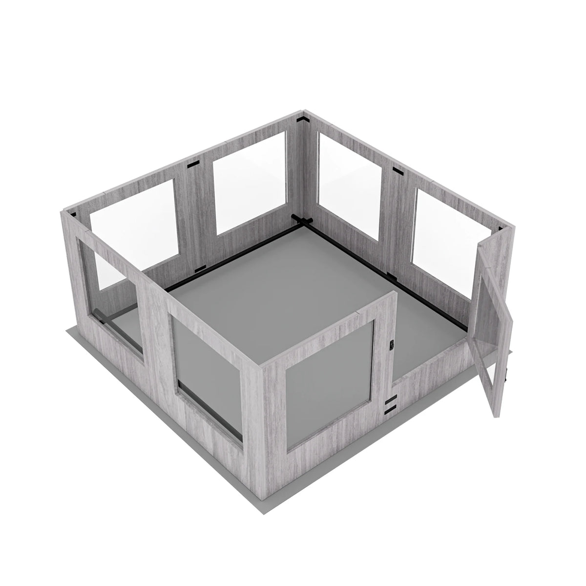 BINGOPAW Tempered Glass Dog Playpen With Waterproof Whelping Pad