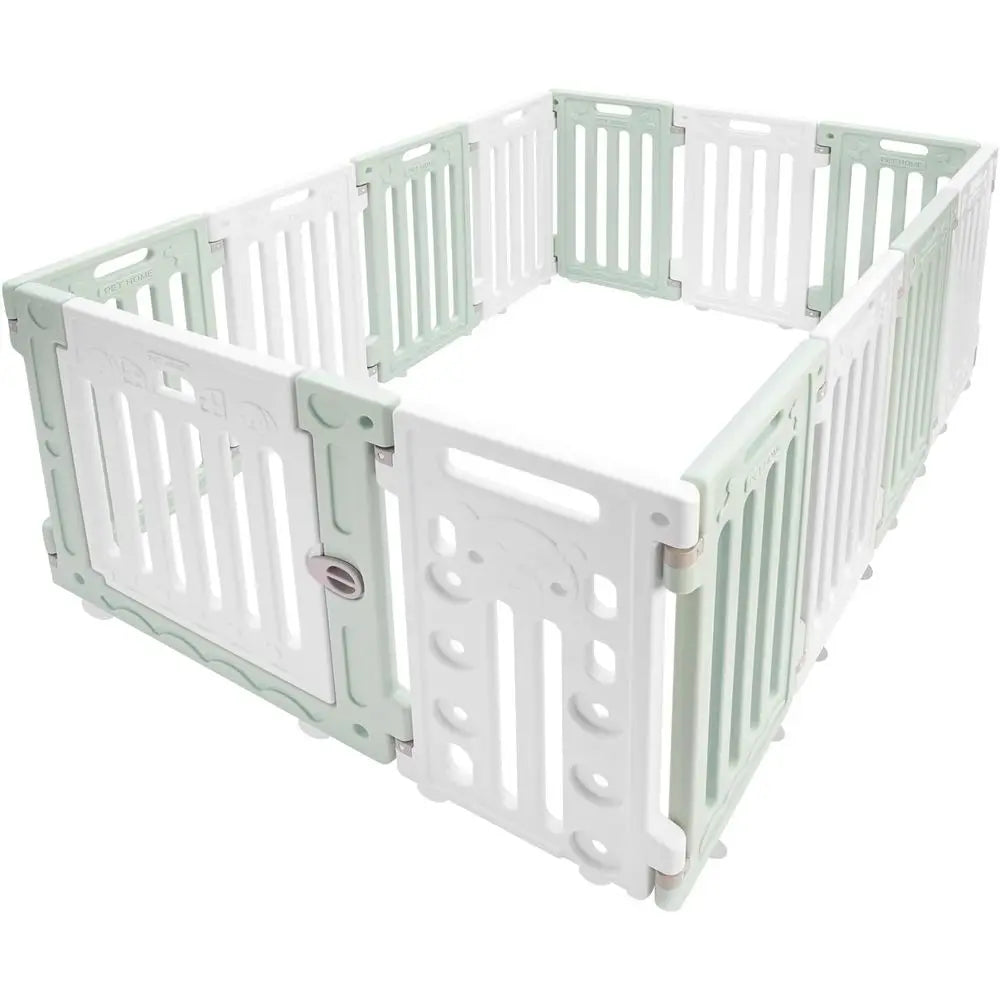 Foldable Plastic Dog Playpen with Door for Indoor Puppy Safety