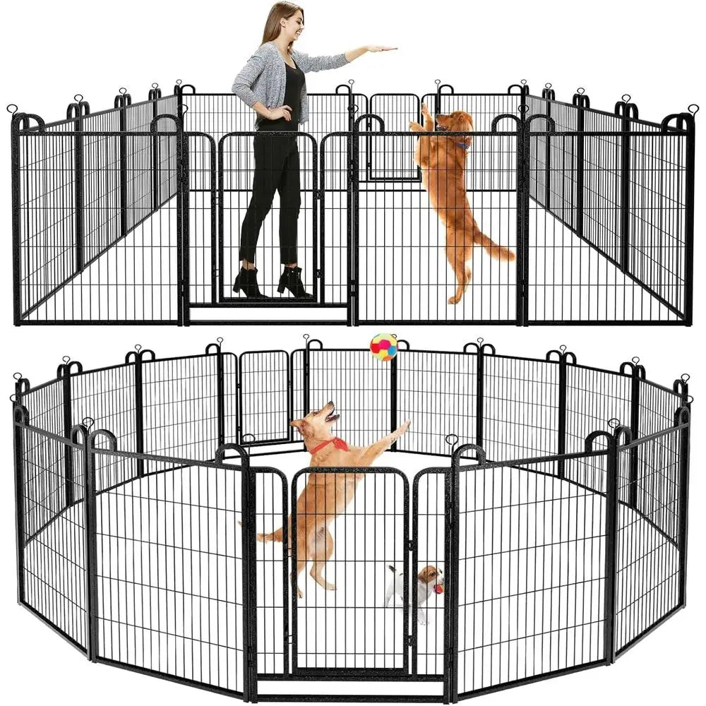 Durable Steel Dog Playpen For Outdoor Portable Camping Enclosure
