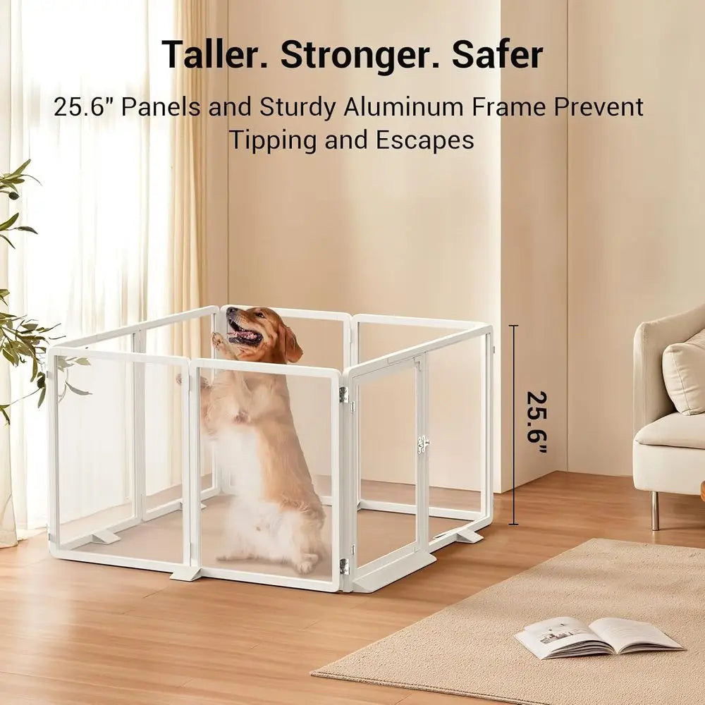 Clear Acrylic Pet Playpen Transparent Dog Cat Rabbit Enclosure