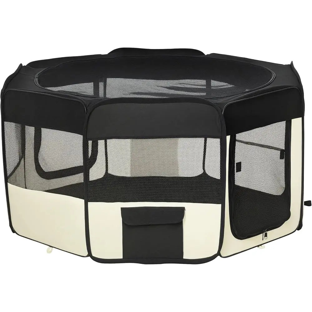 Portable Pet Playpen Exercise Tent With Convenient Carrying Bag