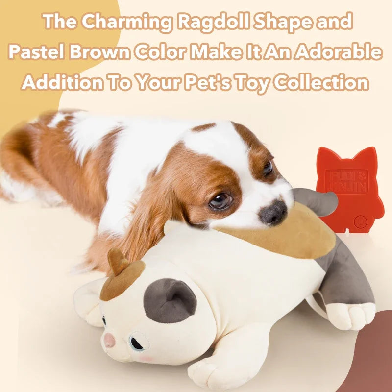 Simulated Heartbeat Puppy Plush Toy For Soothing Pet Sleep Aid