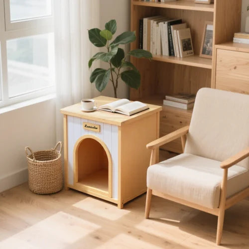 FSC Certified Solid Wood Pet House for Cats and Dogs