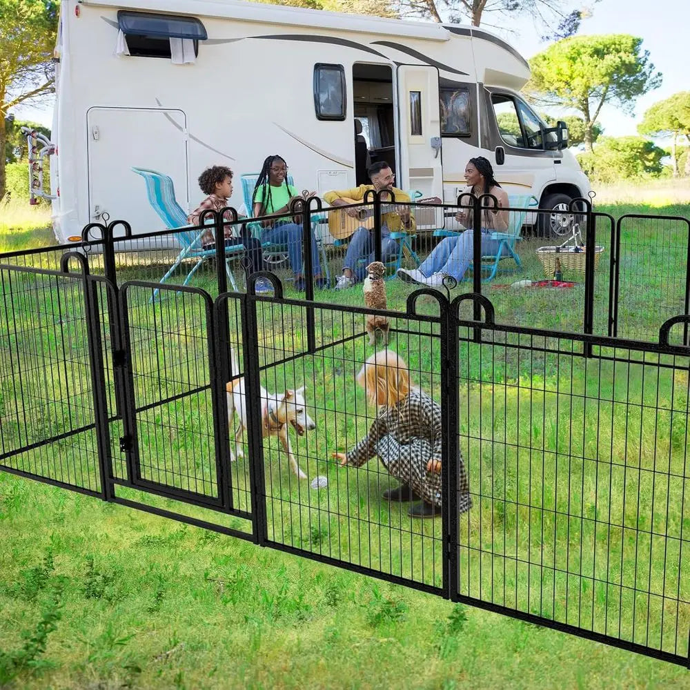 Durable Steel Dog Playpen For Outdoor Portable Camping Enclosure