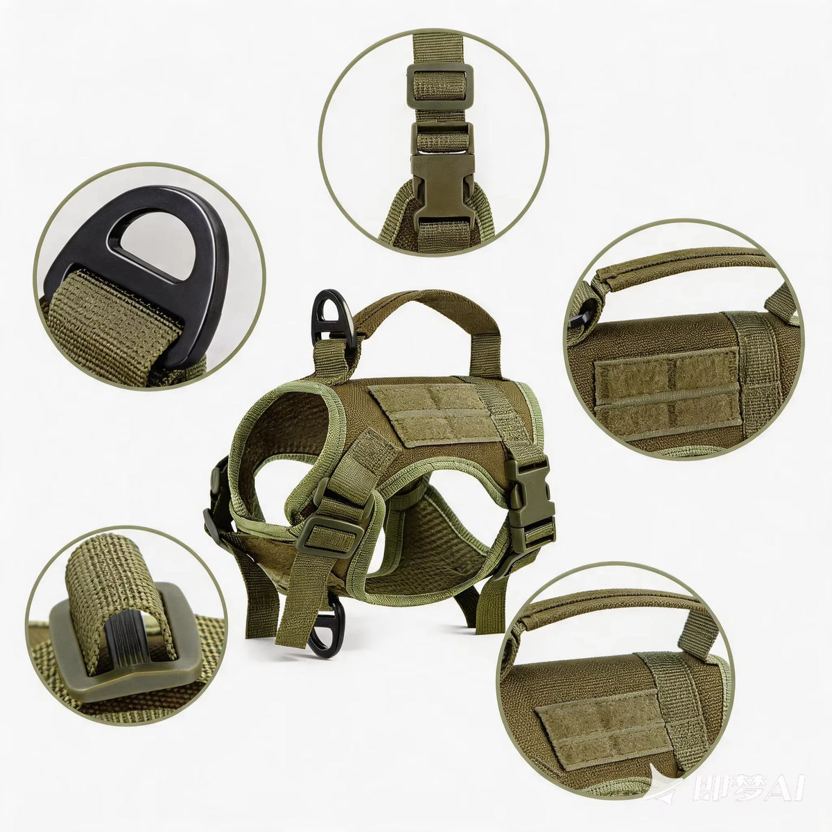PETRAVEL Tactical Cat Harness Vest and Leash Set Adjustable Escape Proof