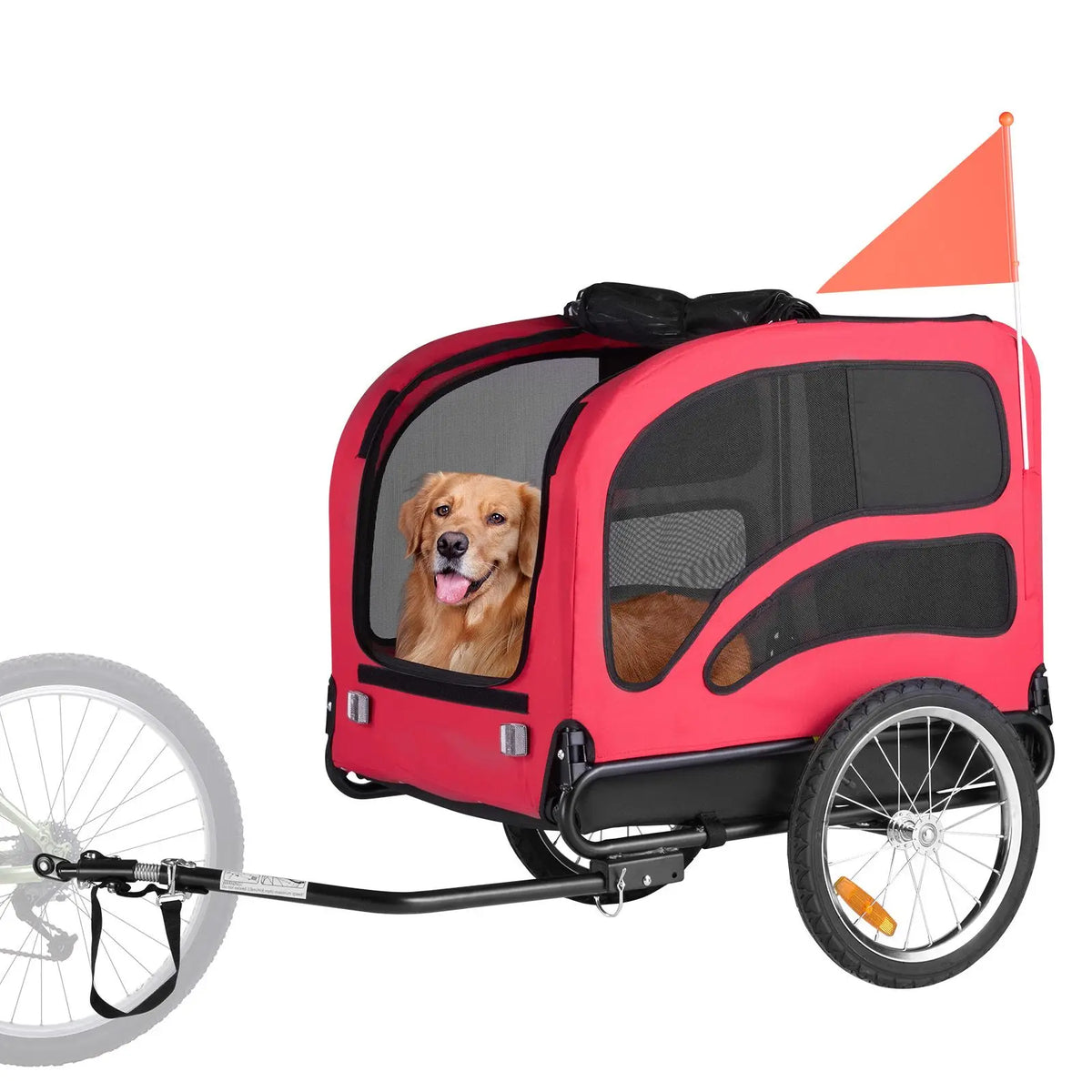Premium Folding Dog Bike Trailer For Secure Pet Leisure Rides
