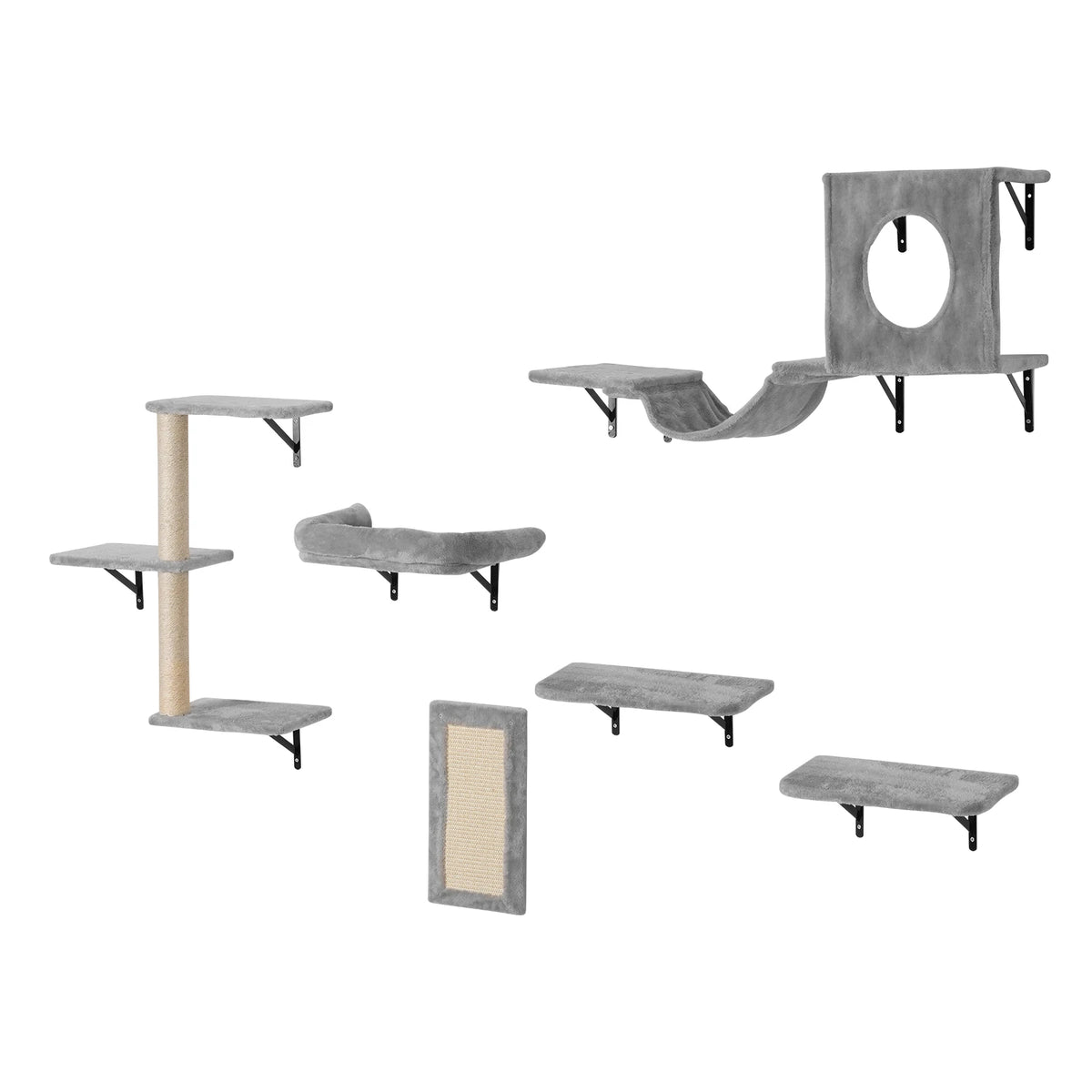 Wall Mounted Cat Shelves And Perches With Jumping Boards
