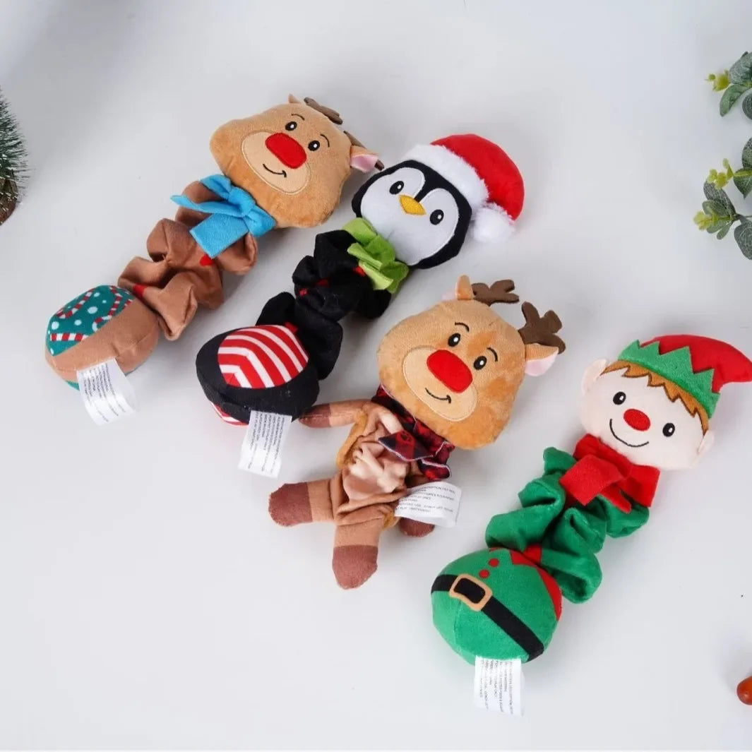 Christmas Elf Penguin Interactive Squeaky Dog Toy For Pets