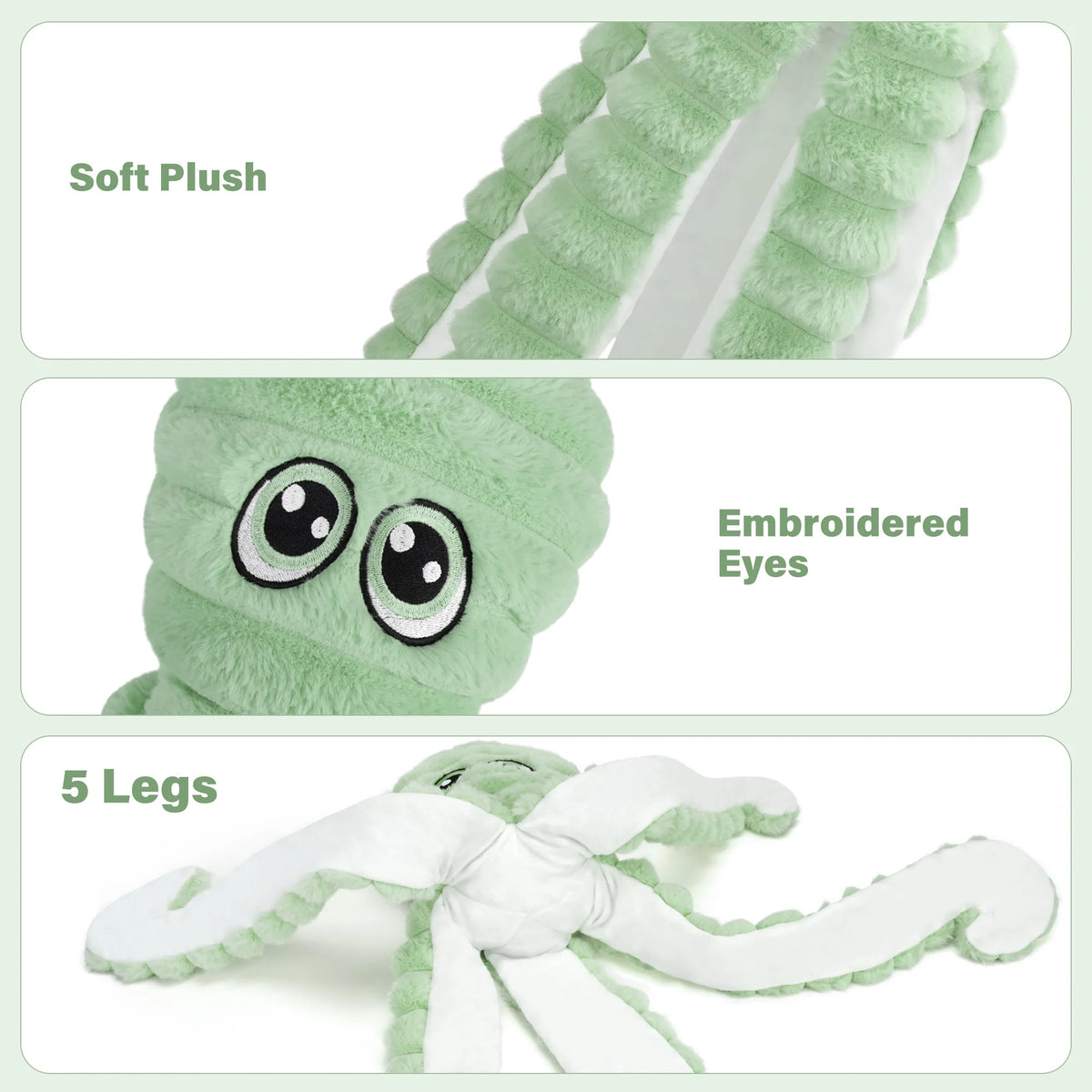 Octopus Squeaky Plush Dog Toy for Chewing and Interactive Play
