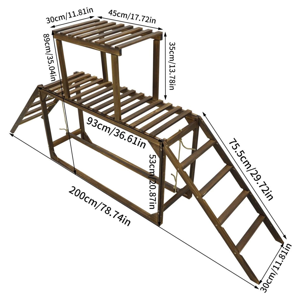 Bingopaw Wooden Chicken Perch Swing Roosting Ladder
