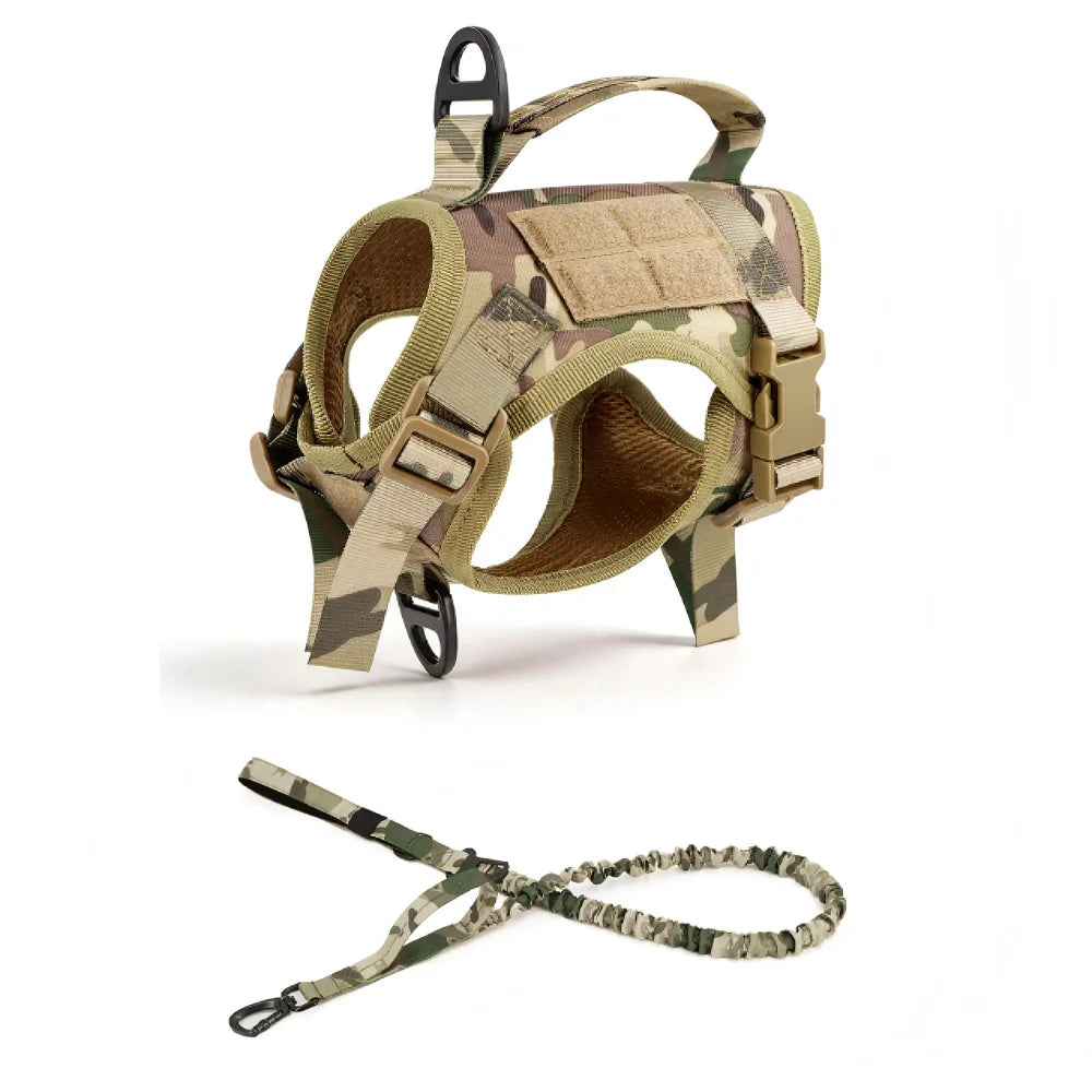 PETRAVEL Tactical Cat Harness Vest and Leash Set Adjustable Escape Proof