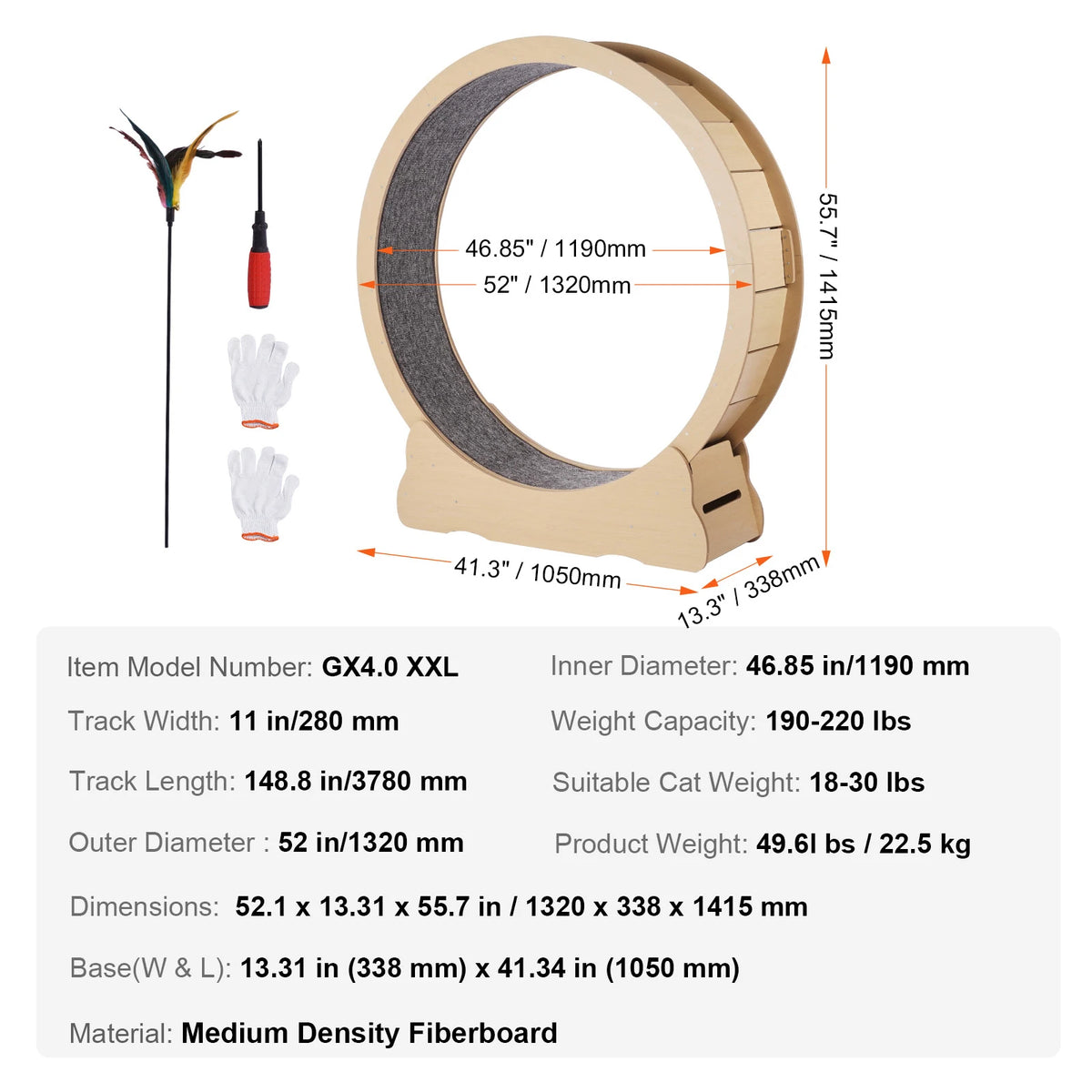 Wooden Cat Exercise Wheel For Indoor Running Activity