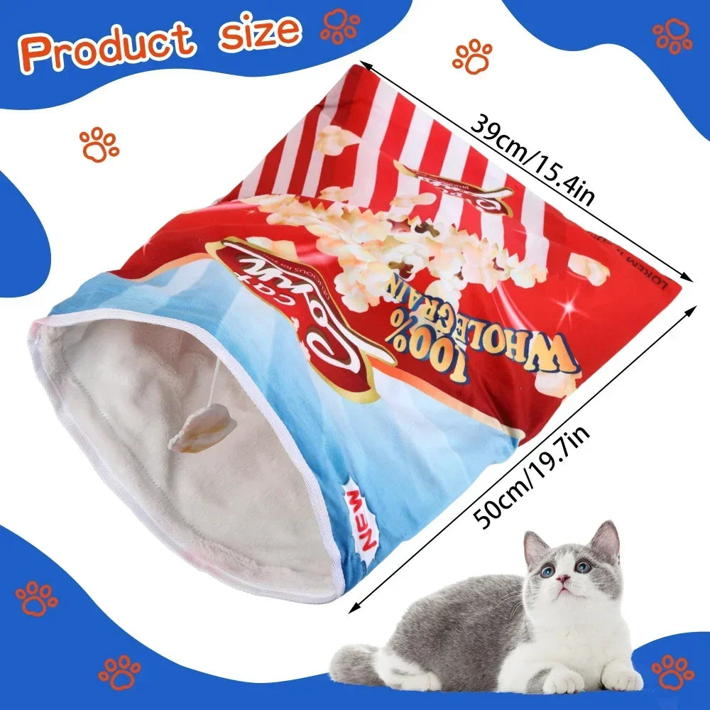 Interactive Collapsible Cat Tunnel Toy For Active Play