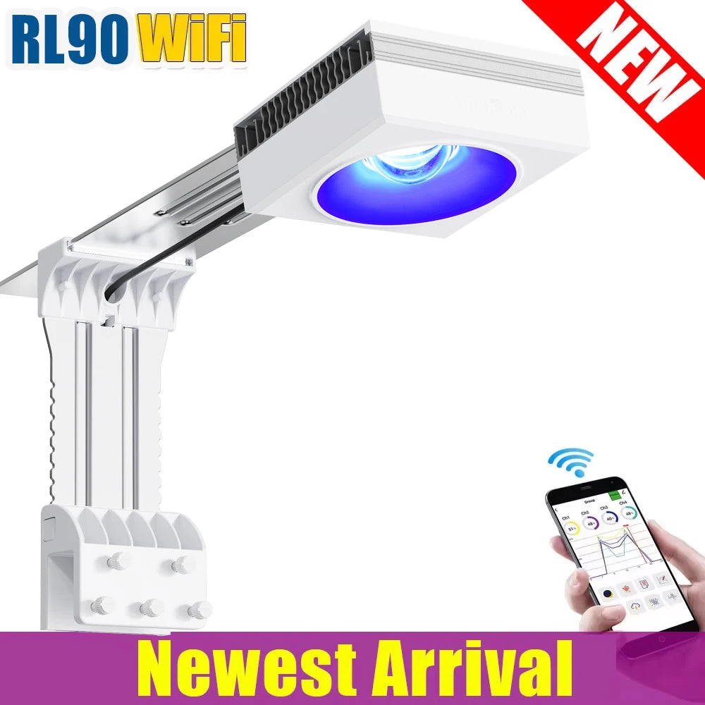 PopBloom WiFi Full Spectrum LED Light for Saltwater Reef Aquariums