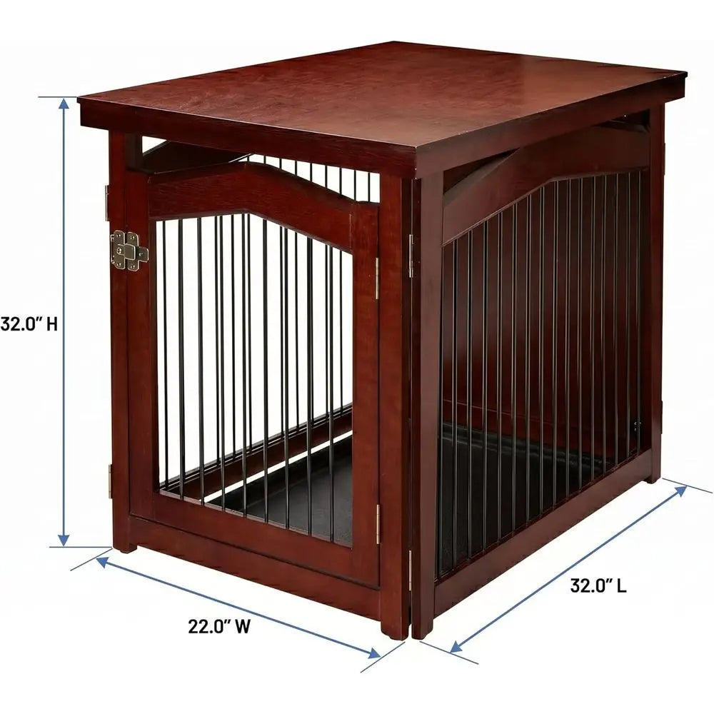 Convertible Wooden Pet Crate And Gate For Flexible Home Use