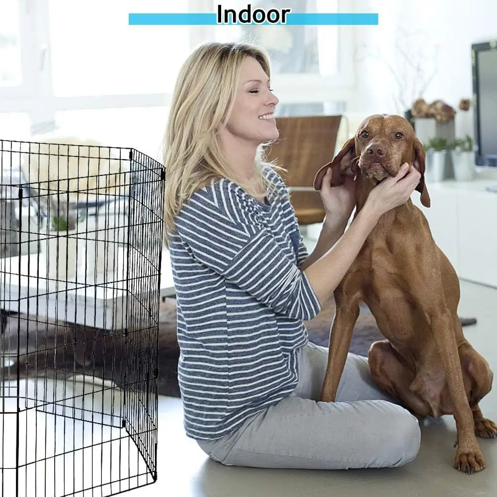 Portable Metal Pet Playpen for Dogs, Puppies and Cats Indoor Outdoor Use