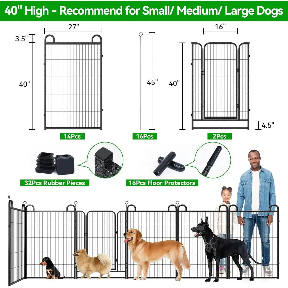 Durable Steel Dog Playpen For Outdoor Portable Camping Enclosure