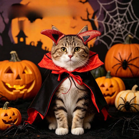 Halloween Bat Pet Cloak Dog Costume Cat Cape Cosplay Outfit