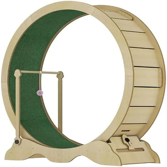 Indoor Cat Exercise Wheel With Detachable Carpeted Running Track