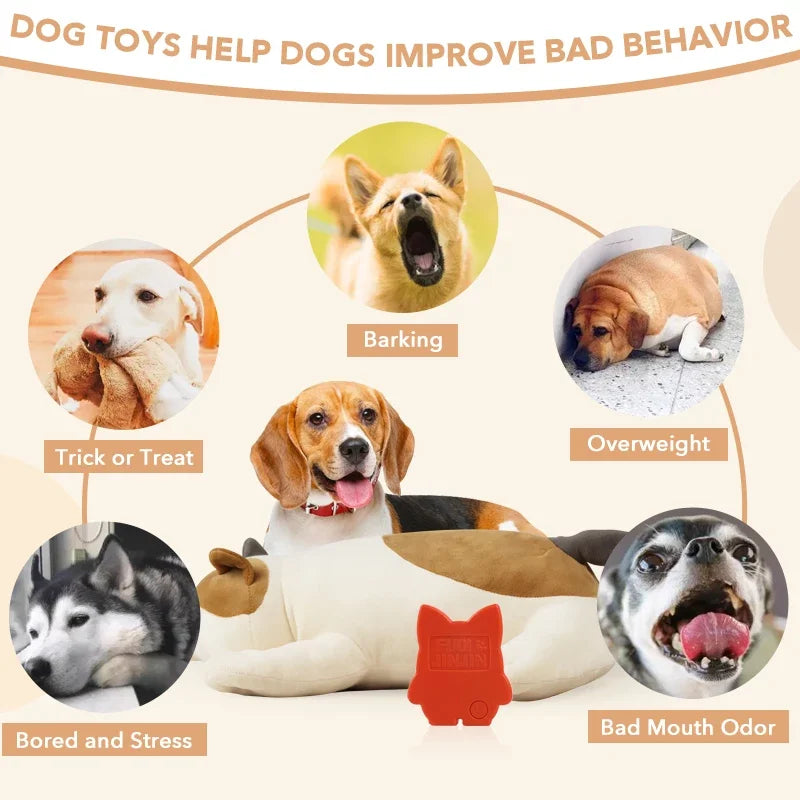 Simulated Heartbeat Puppy Plush Toy For Soothing Pet Sleep Aid