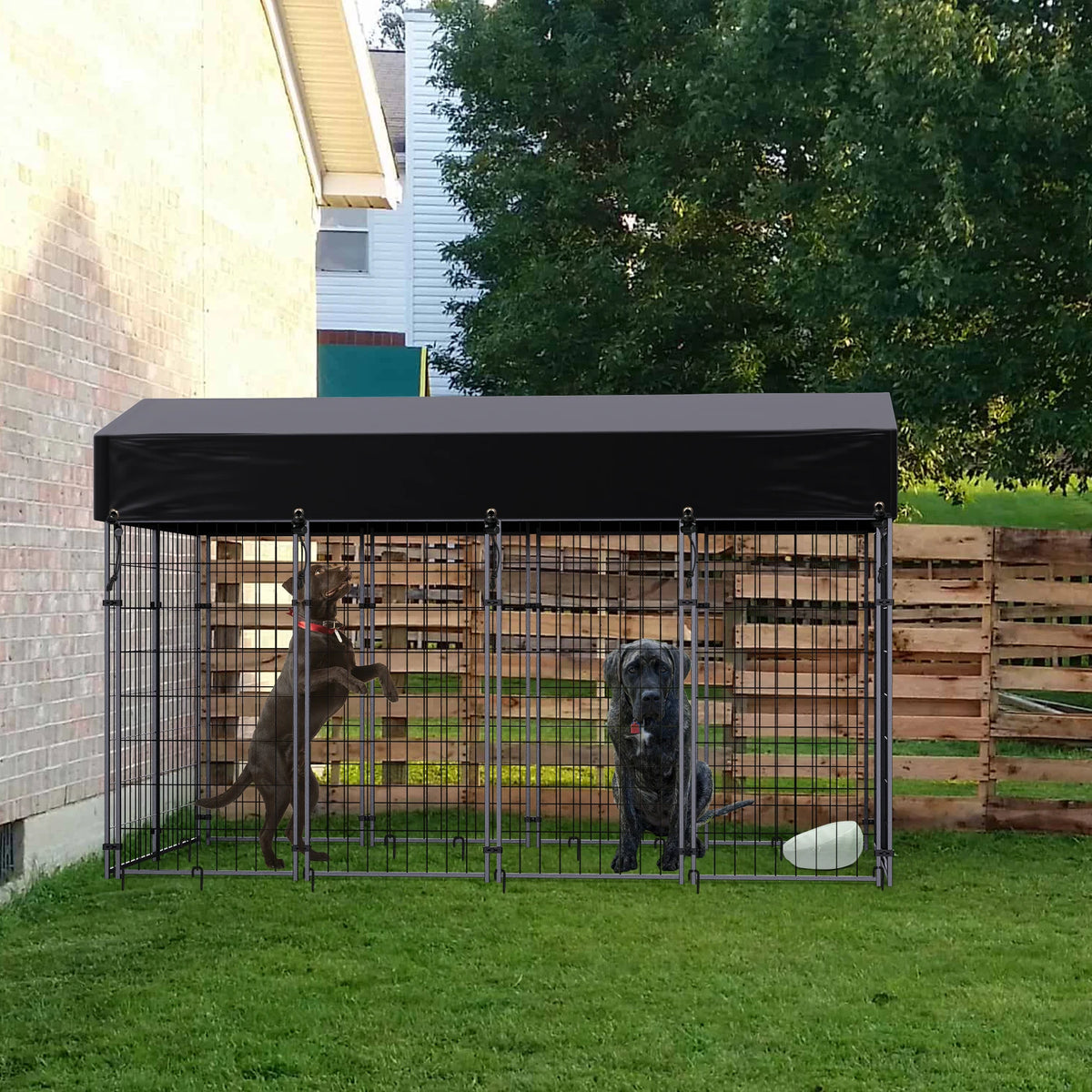 BINGOPAW Heavy Duty Outdoor Dog Kennel With Waterproof UV Cover