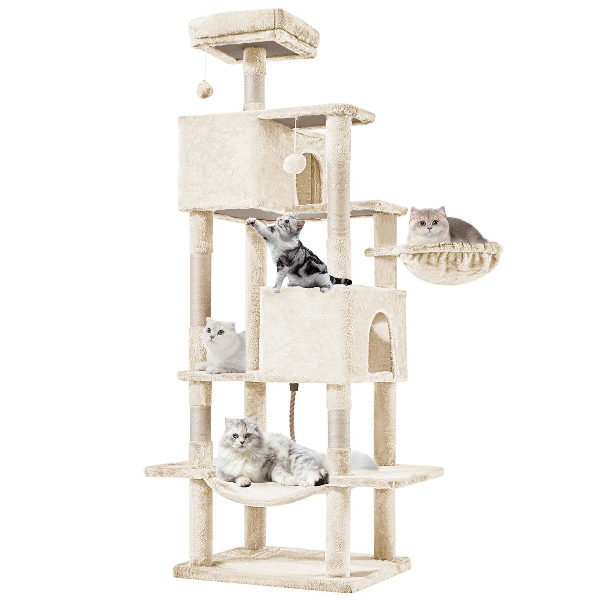 MCQ Multi Level Cat Tree Tower With Sisal Scratching Posts