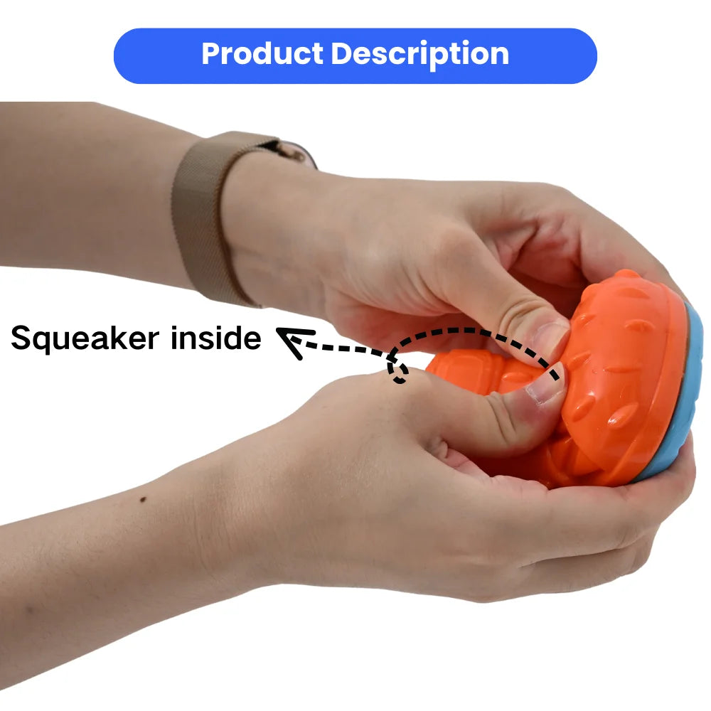 Durable TPR Dog Chew Toy With Squeaker And Treat Dispenser