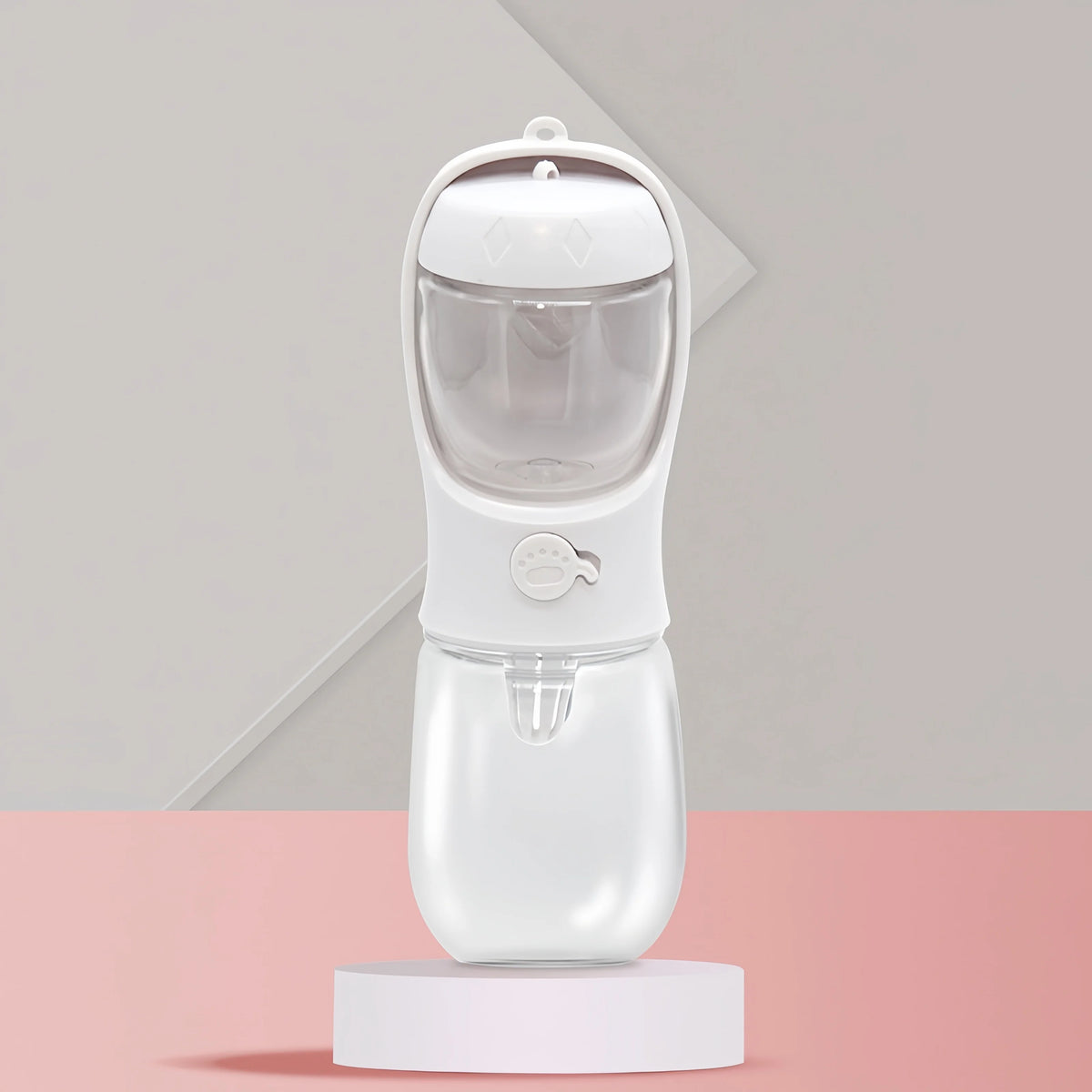 Portable Pet Travel Water Bottle With Integrated Food Bowl
