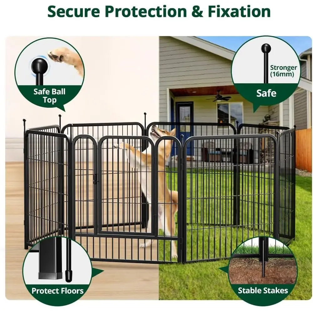 Indoor Outdoor Metal Pet Playpen Exercise Fence for Dogs and Cats