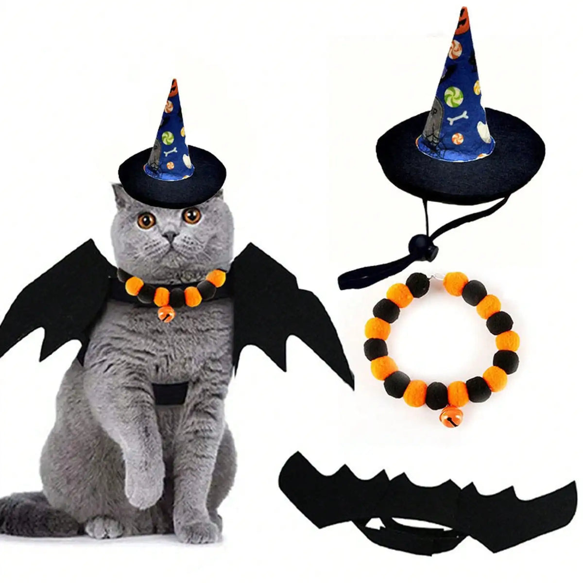 Halloween Pet Costume And Accessory Set For Cute Pets