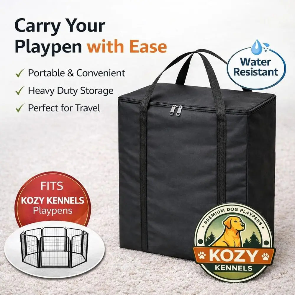 Portable Metal Dog Playpen With Case For Indoor Outdoor Use