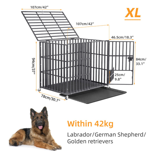 Borwart Heavy Duty Dog Crate Chew Resistant Metal Kennel Tray