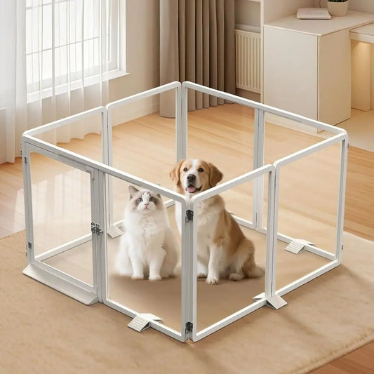 Clear Acrylic Pet Playpen Transparent Dog Cat Rabbit Enclosure